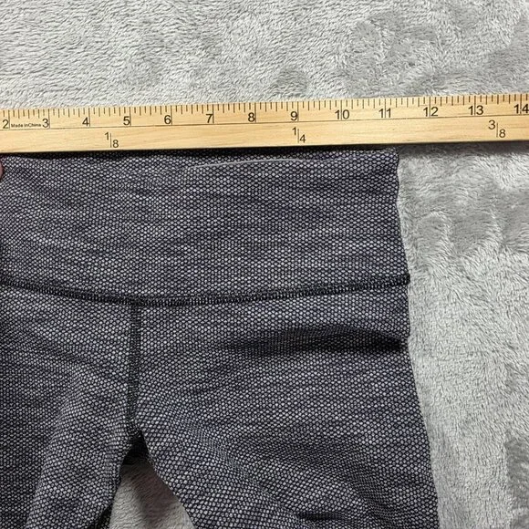 Lululemon Pants Womens 2 Gray Heathered Yoga Leggings Stretch Full Length Gym - Picture 5 of 8